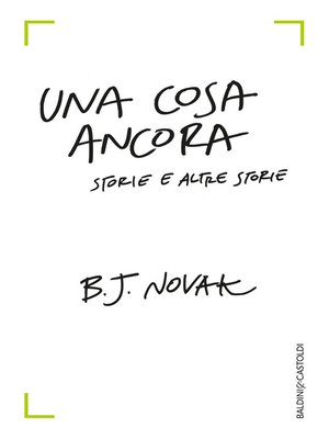 cover image of Una cosa ancora